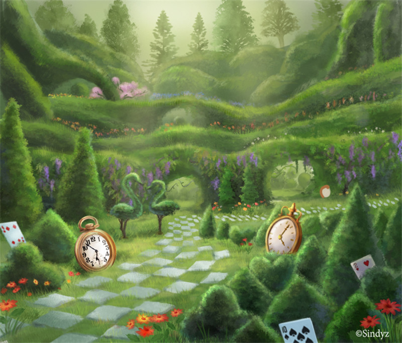 愛麗絲夢游仙境游戲場景|游戲原畫|插畫|Sindy若葉 - 原創設計作品 